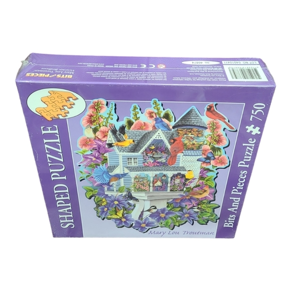 NEW  Bits and Pieces Shaped Puzzle VICTORIAN BIRDHOUSE Mary Lou Troutman 750-pcs - Picture 4 of 6